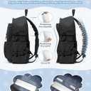 Black Lightweight Backpack for College & High School Backpack With Lots of Pockets Cute School Bag for Girls Boys, Large Capacity Bookbag for Women Men, Waterproof Teens Casual Daypack Backpack