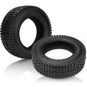 20x8-8 Lawn Mower Tires with Rim (3/16" Keyway), Replaces for Natural Rubber Turf Tires 20x8.00-8 (check Tire Sidewall) Pneumatic 4 Ply Tubeless |3.5" Offset | Bore ID 3/4"|965 Pounds Capacity (2 Pcs)