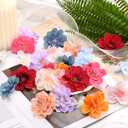 Artificial Flower Heads (2 Inch, Champagne) 50 PCS - Delphinium Silk Fake Flowers & Faux Floral Bulk, Apply to DIY Crafts/Wedding/Party/Decor/Home