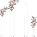 Pureegg Wedding Arch Backdrop Stand Set of 3 (6FT, 5FT, 4FT) - Stable Freestanding White Balloon Arch Stand, Easy Assembly & Reusable, Sturdy Metal Frame for Wedding, Baby Shower, Birthday