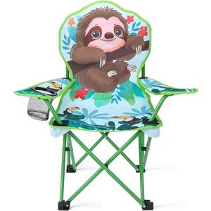 KABOER Kids Outdoor Folding Camping Chair with Cup Holder Carrying Bag | Portable Camping Chair for Beach Picnic Camping Travel Lawn Ages 3-10