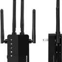 WiFi Extender -Wireless Signal Range Booster up to 8500 sq.ft for Home, Internet Repeater and Signal Amplifier with Ethernet Port - 1-Key Setup, 5 Modes, Connect up to 40 Devices