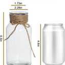 6Pcs Vintage Glass Mason Jar Vases for Centerpieces - 6.5" Clear Cylinder Flower Vases for Wedding Table Decor, Rustic Farmhouse Home Decoration & Events