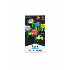 Bytech 5-Pack Solar Powered Tulip Stake