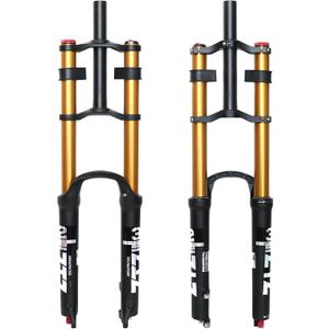 26/27.5/29 inch Mountain Bike Air Suspension Fork,Rebound Adjustment,180mm Travel,QR 9x100mm, 1-1/8 Straight Steerer, Ultralight Double Shoulder Design Front Fork for XC/AM MTB