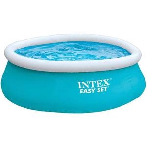 INTEX 28101EH Easy Set Inflatable Swimming Pool: 6ft x 20in Puncture-Resistant Material Quick Inflation 232 Gallon Capacity 16in Water Depth