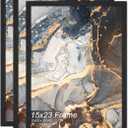 Fxojyvo Engineered Wood 15x23 Picture Frame Set of 3, Black Frame for 15 x 23 Inch Picture Poster Photo, Light Weight 15 by 23 Frame with Wood-grain for Wall - 3 Pack/Black/15 x23