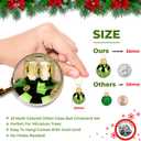 1 Inch Mini Vintage Multi Color Glass Ball Christmas Ornaments Set of 25 Balls | Miniature Christmas Tree Ornaments | Rustic Christmas Decorations | Mini Christmas Tree Decorations for Small Trees