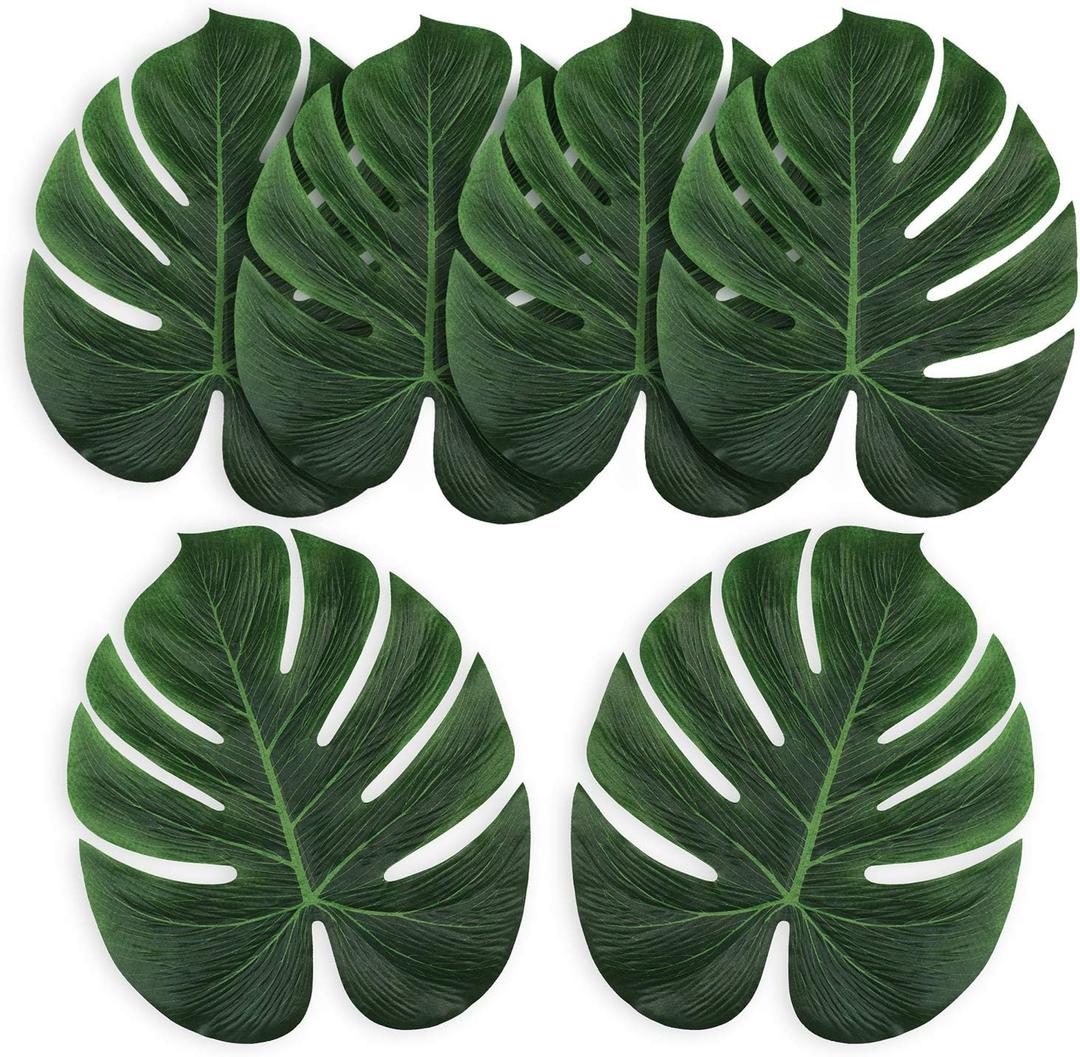 Super Z Outlet Tropical Imitation Green Plant Paper Leaves Hawaiian Luau Party Jungle Beach Theme Decorations for Birthdays, Arts & Crafts, Prom, Events, Weddings (13 Inch)
