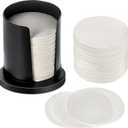 Outus 2 Pack 700 Count Coffee Filter Paper Replacement Filters with Filter Holder Round Disposable Paper Filters for DIY Coffee Compatible with the Aeropress Coffee and Espresso Maker (White)
