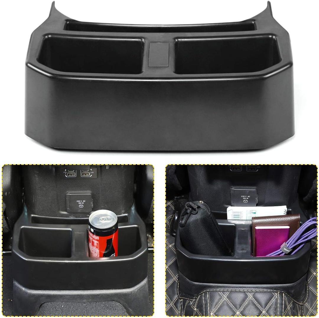 JeCar Rear Cup Holder Floor Console Mounted Drink Holder Rear Seat Storage Organizer Interior Accessories Compatible with Jeep Wrangler 2018-2023 JL Unlimited JeCar Rear Cup Holder Floor Console Mounted Drink Holder Rear Seat Storage Organizer Interior Accessories Compatible with Jeep Wrangler 2018-2023 JL Unlimited