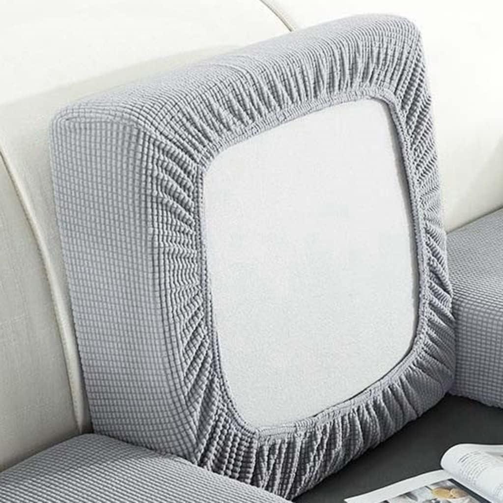 Couch Cushion Covers Stretch Cushion Covers Sofa Seat Cushion Slipcover Protector(Gray, Large)