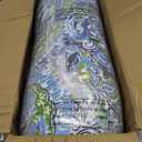 Magpie Fabrics Patio Bench Cushion 45"x18", Indoor/Outdoor Non-Slip Water Resistant Long Seat Pads, Tufted Loveseat Cushion for Swing, Settee, Window, Garden, Wicker, Front Porch (Paisley Lapis Green)