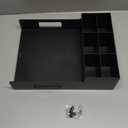 Mind Reader Utensil Napkin & Plate Holder, Silverware Organizer, Serving Tray, Plastic, 11.25" L x 15.25" W x 4.5" H, Black