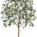 Warmplants Artificial Eucalyptus Tree, 5ft Tall Mordern Fake Eucalyptus Plant with Basket, Green Silk Leaves Perfect Faux Trees for Home Office Livingroom Floor Decor Indoor Outdoor