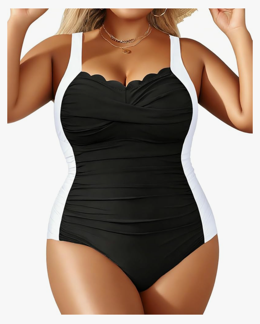 Aqua Eve Womens Plus Size One Piece Swimsuit- Tummy Control Bathing Suit Full Coverage Swimwear, Size 20W
