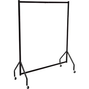 Amazon Basics Heavy Duty Portable Rolling Garment Rack, Hanging Clothes Organizer Rail for Display and Storage, Easy to Assemble, 19 x 60 x 48 inches, Black