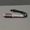 Nimmu Thermal Brush for Blowout Look, 1.5 inch Heated Round Brush, Curling Iron with 10 Temperature Control, Hot Styler Dual Voltage for Travel, Pink