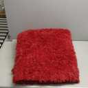Luxury Round Fluffy Area Rugs for Bedroom Kids Girls Room Nursery, Super Soft Circle Rug, Cute Shaggy Carpet for Children Living Room, 4x4 Feet Red