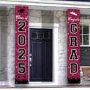 Graduation Decorations 2025, Graduation Banner Class of 2025, Hanging Congratulations/Congrats Grad Banner for Door and Porch, Party Decor - Maroon