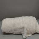 Cozy Bliss Super Soft Throw Blanket for Couch, Fluffy 3D Waffle Blanket for Sofa Bed Living Room Decor, Cute Warm All Season Gift for Women, Ivory, 50x60 Inches