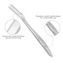 Dermaplane Razor for Women Face, Stainless Steel Handle with 6 Replaceable Blades, Huauoo Face Razors for Women, Peach Fuzz Remover, Eyebrow Trimmer, Dermaplaning Tool for Face Exfoliation (Silver)