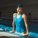 baleaf Women's Athletic Swimsuits Racerback One Piece Bathing Suit (Blue, 42/XX-Large)