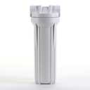 Hydronix HF3-10WHWH12, 10" White Housing with White Rib Cap for RO & Filtration Systems, 1/2" Ports