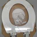 Mayfair Cassel Slow Close Toilet Seat, Easy Clean, Non Slip Premium Wood Seat, Easy Install, Made in USA, Round, White