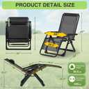 Suteck Zero Gravity Chair, Reclining Camping Lounge Chair w/Removable Cushion, Upgraded Lock and Cup Holder, Reclining Patio Chairs Folding Recliner for Indoor and Outdoor, 26 inch