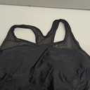 Yonique Tankini Swimsuits for Women with Shorts Athletic Two Piece Bathing Suits Racerback Tank Tops Swimwear (Large, Black&striped)