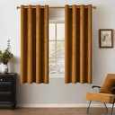 MIULEE Black Velvet Curtains 63 Inches Long Halloween Room Darkening Blackout Curtains with Grommet Top for Bedroom/Living Room Light Blocking Thermal Insulating Soundproof Set of 2