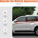 Car Door Window Weatherstrip Compatible with Toyota Land Cruiser Prado LC150 2010-2020,ABS Front and Rear Weatherstrip Outer Window Molding Trim Seal Replacement Kits Exterior Accessories