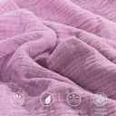 SE SOFTEXLY Cotton Muslin Throw Blanket for Adults,Breathable 4-Layer Yarn Dyed Linen Texture Gauze Blanket for Bed Sofa Couch,Super Soft Lightweight Blanket for All Season50"x60",Lavender Purple