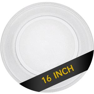 16" Microwave Glass Turntable Plate, 16" / 40.6cm Microwave Tray Replacement Glass Plate, Glass Tray Replacement for LG, GE, Magic Chef, Hotpoint, Panasonic, Kenmore, etc