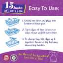 15 Count Fresh Kitty Litter Box Liners Super Thick, Durable, Easy Clean Up Jumbo Drawstring Scented Litter Pan Box Liners, Bags for Pet Cats (White/Pink)