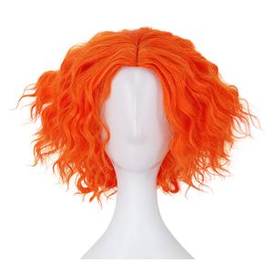 Mersi Short Orange Wigs for Costume Orange Anime Wigs for Party Halloween S077O