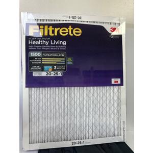 Filtrete 20x20x1 AC Furnace Air Filter, MERV 12, MPR 1500, CERTIFIED asthma & allergy friendly, 3 Month Pleated 1-Inch Electrostatic Air Cleaning Filter, 6-Pack (Actual Size 19.69x19.69x0.78 in)
