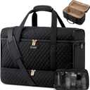 LOVEVOOK Large Travel Duffle Bag, Weekender Bags for Women With Shoe Compartment, Overnight Hospital Bag For Women Labor Delivery, Carry on Bag Personal Item Travel Bag, Yoga Gym Duffel Bag (Black)