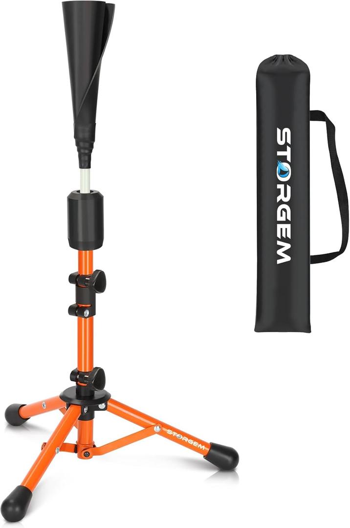 Storgem Baseball and Softball Tee,Batting Tee for Kids,Baseball Tees for Hitting,T Ball Training Stand,Easy Height Adjustment