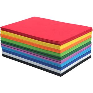 50 Pack Foam Handicraft Sheets (6 x 9 Inches) Colorful Crafting Sponge Paper for Classroom Art and Craft DIY Projects | Thick and Soft Paper,10 Colors