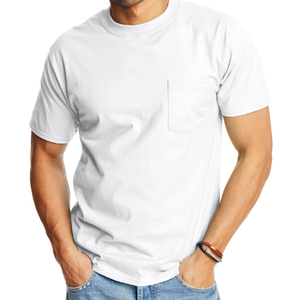 Men's Short-Sleeve Beefy T-Shirt with Pocket. Size Medium