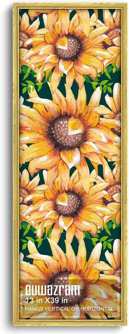 Ornate Gold 13x39 Frame - Single Frame, 13 x 39 Poster Frame for Artwork, Puzzles, Photos and Movie Posters Picture Frames