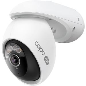 Tapo 4K 8MP Wired Pan/Tilt Outdoor Security Camera, Free Person/Vehicle Detect & 360 View, Color Night, Local AI, SD/Cloud Storage, Works w/Alexa & Google Home, 2.4 GHz WiFi C560WS