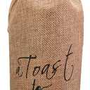 A Toast to the Hostess Wine Bag, Thank Yor Hostess Gift for Women,Bridal Shower Baby Shower Hostess Gift, Burlap