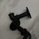 OLV Black Industrial Curtain Rods for Windows 66 to 120 Inch(5.5 to 10 Feet), 1 Inch Diameter Blackout Wrap Around Adjustable Heavy Duty Window Drapery Rods, Indoor and Outdoor