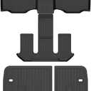 HAFIDI Floor Mats & Backrest Mats & Cargo Mats for Mazda CX-90/CX-90 PHEV 2026 2025 2024 7 Seats with 2nd Row Bucket Seats, All Weather TPE Custom Fit Floor Liners for CX-90/CX-90 PHEV Car Mats