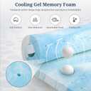 IULULU Gel Memory Foam Mattress Topper with Cover, Queen Size, 3 Inch