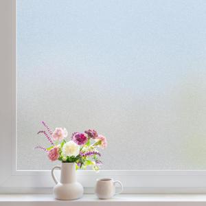 DOWELL Window Privacy Film, Frosted Glass Window Film, Static Cling NonAdhesive Glass Clings, Sun Blocking Opaque Coverings, Reusable Door Stickers for Bathroom Home Office, Pure, 17.5" x 78.7"