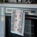 Decorative Hand Towel 16x24 Inches  Heart Pattern Stripe Kitchen Towel for Bathroom, Dish, Face, Holiday, Valentines Day & Gifts 601
